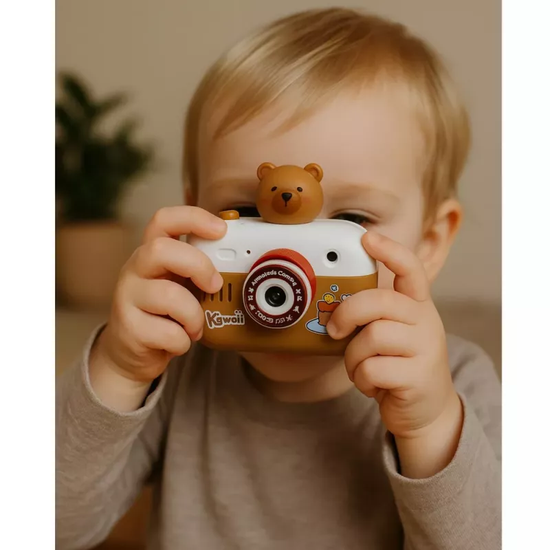 LEAN TOYS Capibara macchina fotografica interattiva con luce proiettore suoni cordino