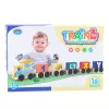 LEAN TOYS Treno didattico, lettere, numeri, Colorato, 16 pezzi