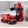 LEAN TOYS Auto robot vigile del fuoco 2 in 1 radiocomandata RC luci suoni acqua