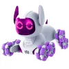LEAN TOYS TOOBY Cane robot radiocomandato RC 360° luci suoni bianco e viola