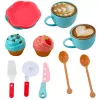 LEAN TOYS Set cestino da picnic accessori alimentari intrecciati 33 pezzi