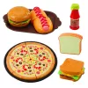 LEAN TOYS Set cestino da picnic accessori alimentari intrecciati 33 pezzi