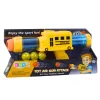 LEAN TOYS Pistola per palline in schiuma morbida scuolabus gialla 6 pz.