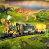 LEAN TOYS Treno classico dinosauri luci suoni fumo 39 pz.