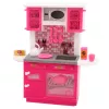 LEAN TOYS Set cucina per bambole con frigorifero, fornello e accessori, rosa