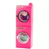 LEAN TOYS Set lavanderia per bambole lavatrice asciugatrice cesto per biancheria appendini rosa