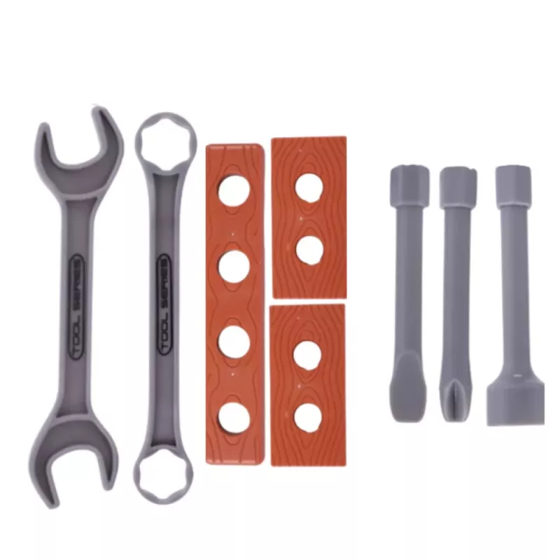 LEAN TOYS Banco da lavoro piccolo tuttofare trapano accessori per utensili 18 pezzi