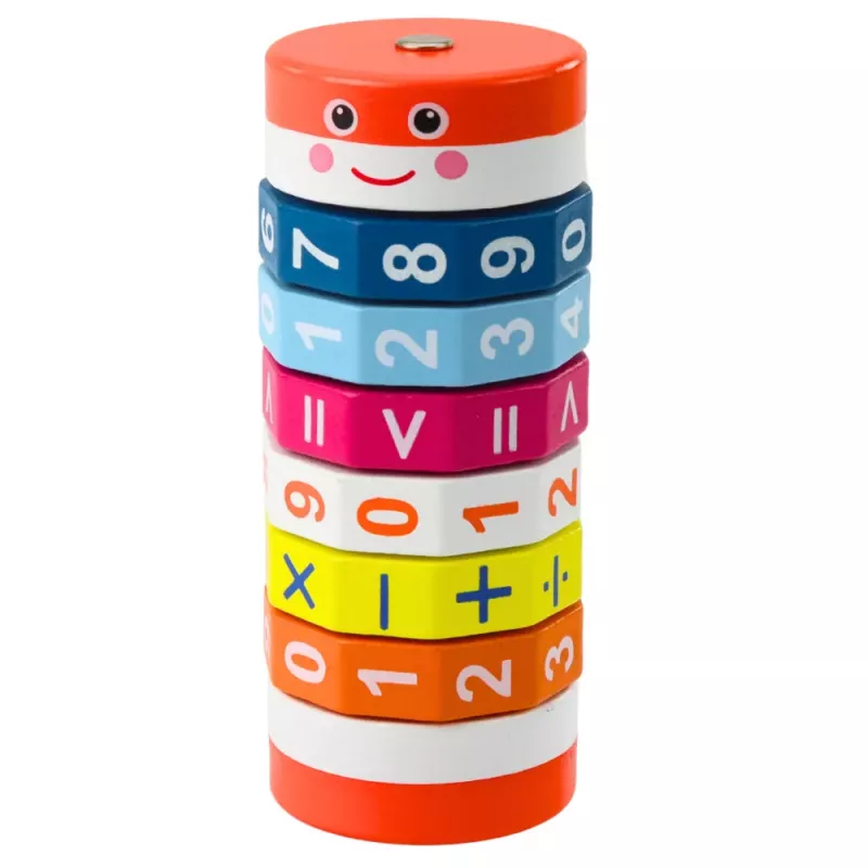 LEAN TOYS Rullo matematico didattico per bambini Nuka puzzle di conteggio - blu
