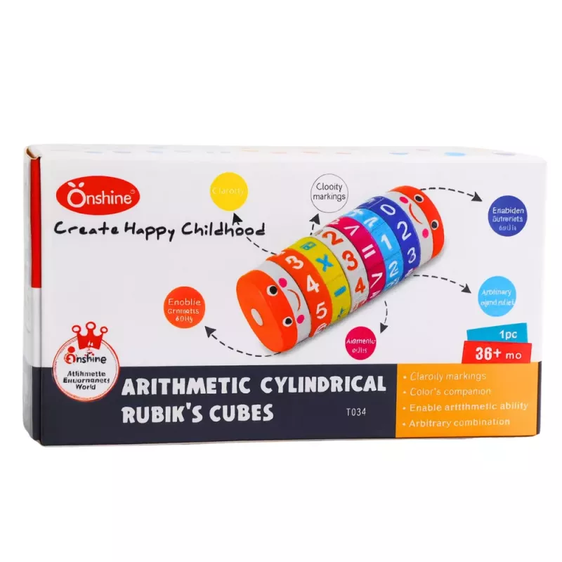 LEAN TOYS Rullo matematico didattico per bambini Nuka puzzle di conteggio - blu