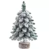 LEAN Albero di Natale artificiale decorativo su tronco con neve 60 x 16 cm