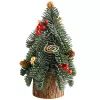 LEAN Albero di Natale decorativo su tronco con bacche rosse 26 x 12 cm