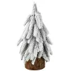 LEAN Albero di Natale artificiale decorativo su tronco con neve 30 x 10 cm