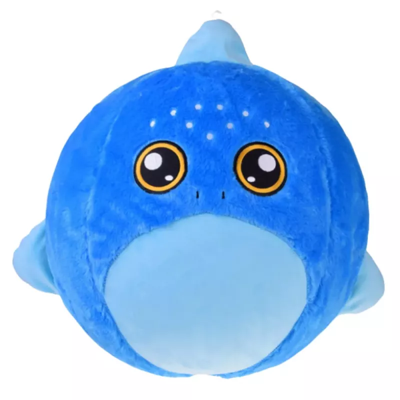 LEAN TOYS Palla saltellante squalo blu peluche che cresce pompa 50 cm