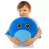 LEAN TOYS Palla saltellante squalo blu peluche che cresce pompa 50 cm