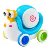 LEAN TOYS Tamburo lumaca interattivo da cavalcare, musicale, educativo, blu