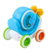 LEAN TOYS Tamburo lumaca interattivo da cavalcare, musicale, educativo, blu
