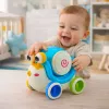 LEAN TOYS Tamburo lumaca interattivo da cavalcare, musicale, educativo, blu
