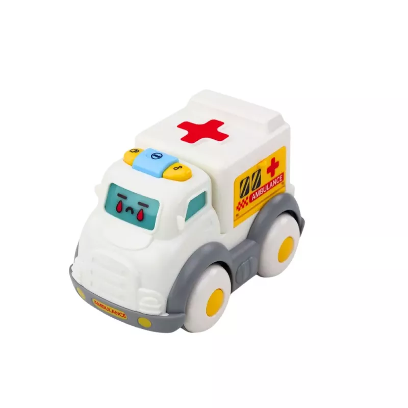 LEAN TOYS Set auto city per bambini piccoli, propulsione, elementi in movimento, luci, suoni