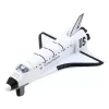 LEAN TOYS Astronave in metallo pull-back con apertura bianca