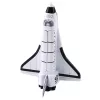 LEAN TOYS Astronave in metallo pull-back con apertura bianca