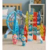 LEAN TOYS Blocchi magnetici spazio pista a sfere persone luminose 120 pz.
