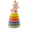 LEAN TOYS Piramide sensoriale morbida unicorno gomma ECO colorata