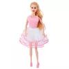 LEAN TOYS Set guardaroba rosa per bambole, vestiti, scarpe, accessori