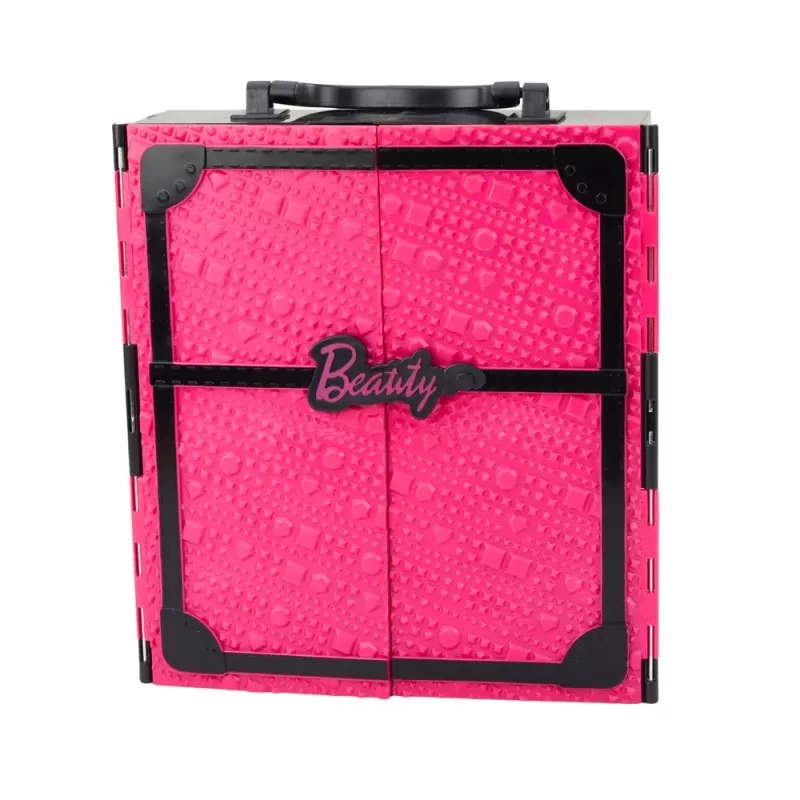 LEAN TOYS Set guardaroba rosa per bambole, vestiti, scarpe, accessori