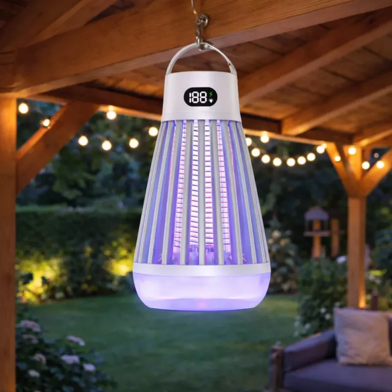 LEAN Lampada elettrica antizanzare luce UV bianca 20W 80m²