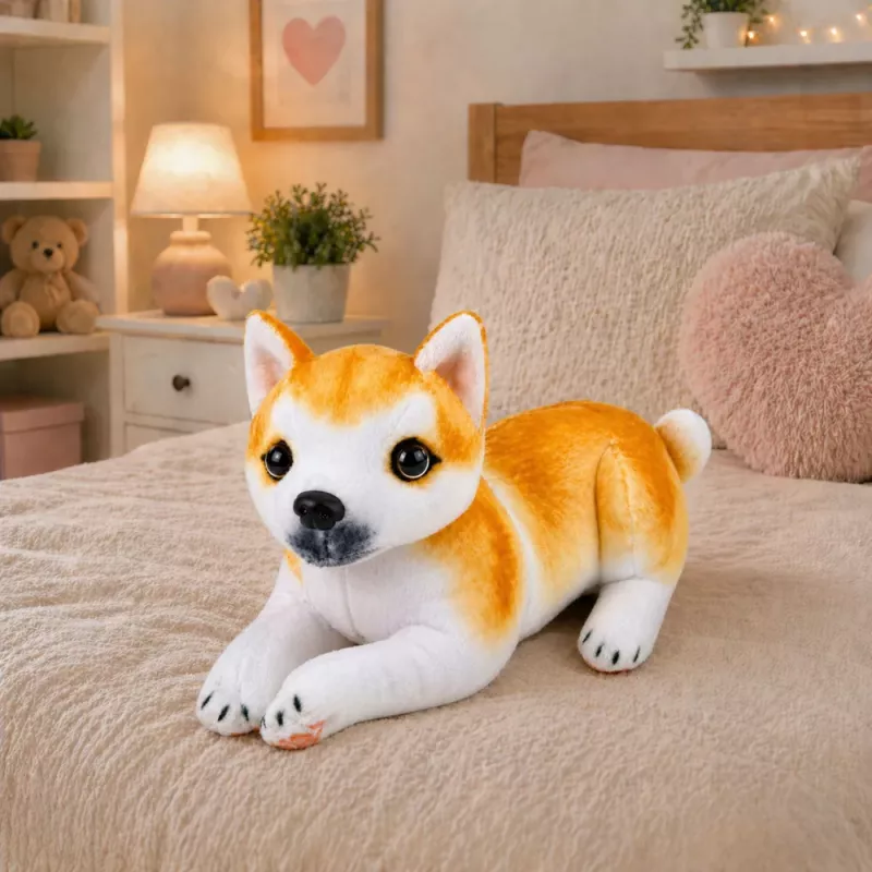 LEAN TOYS peluche cane Shiba Inu morbido 25 cm
