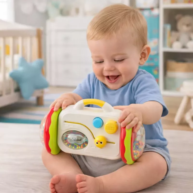 LEAN TOYS Specchio escape giocattolo educativo interattivo per bambini piccoli sonaglio