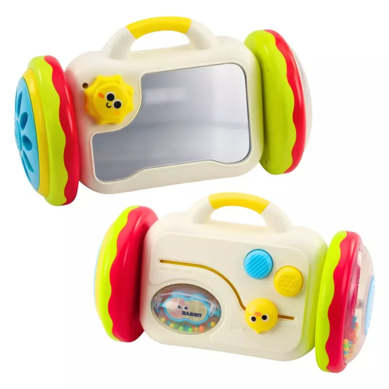 LEAN TOYS Specchio escape giocattolo educativo interattivo per bambini piccoli sonaglio