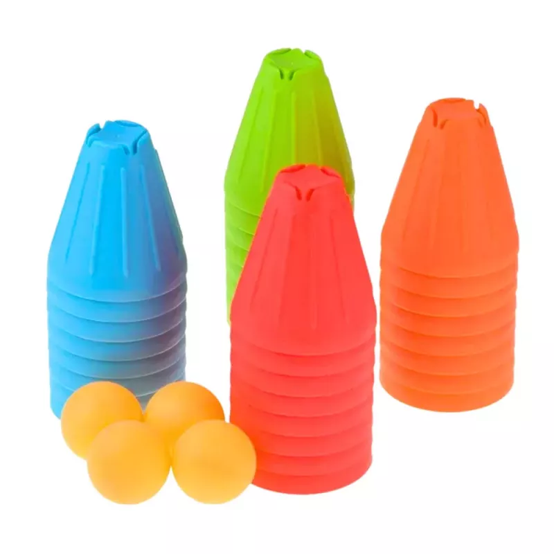 LEAN TOYS Gioco educativo di abilità Fast Cups 3in1 palle bicchieri 38 pz.