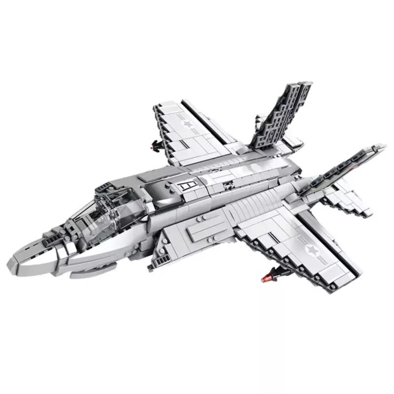 LEAN TOYS Aereo da combattimento F-35 Lightning II mattoncini grigio 1490 pezzi