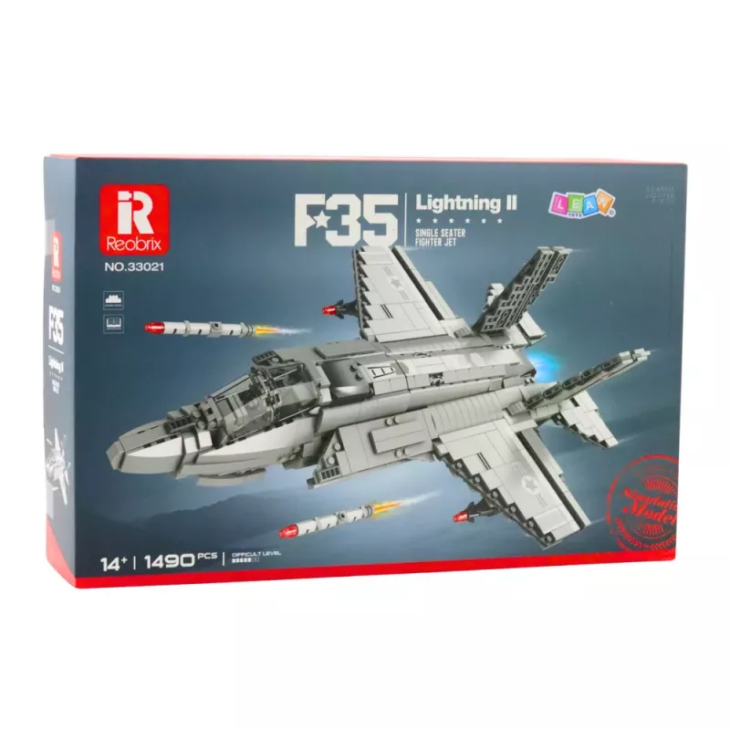 LEAN TOYS Aereo da combattimento F-35 Lightning II mattoncini grigio 1490 pezzi