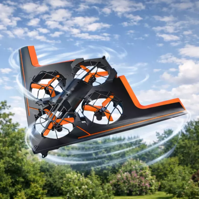 LEAN TOYS Drone RC Quadricottero Volante con Luci LED e Controllo tramite App