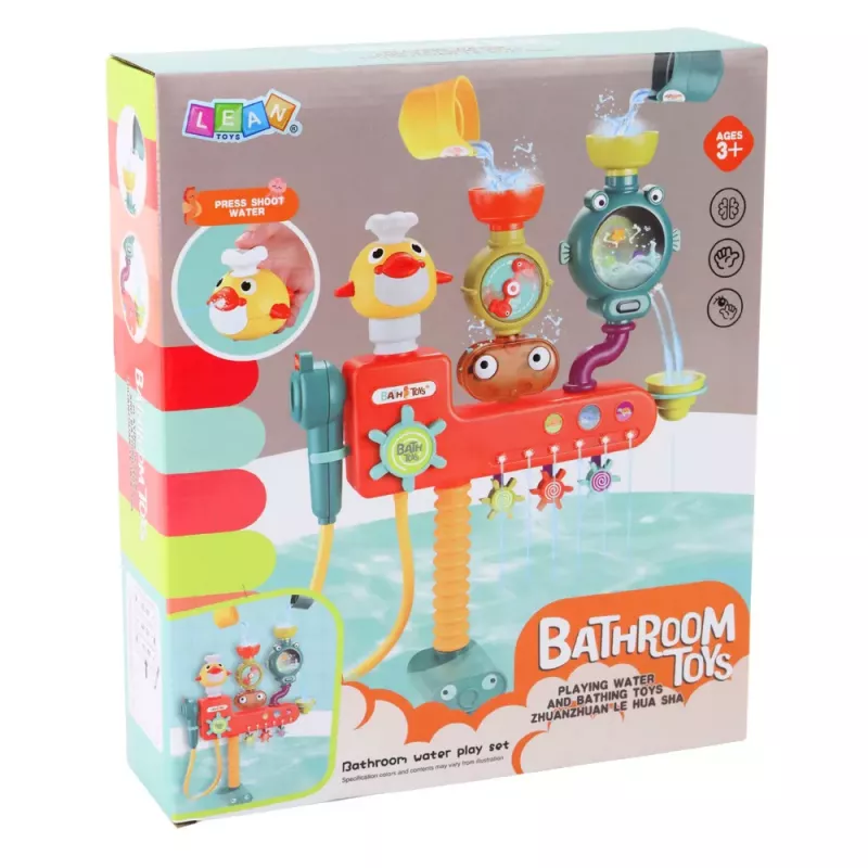 LEAN TOYS Giocattolo da Bagno Overflow Ruote Bicchieri Doccia