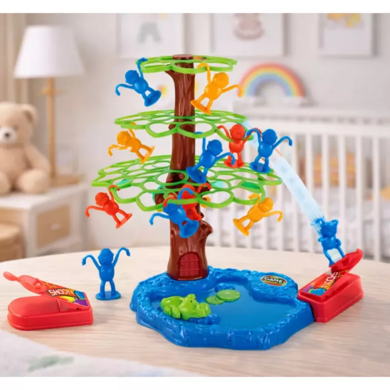 LEAN TOYS Scimmie Saltellanti Albero Lago Famiglia Gioco Arcade