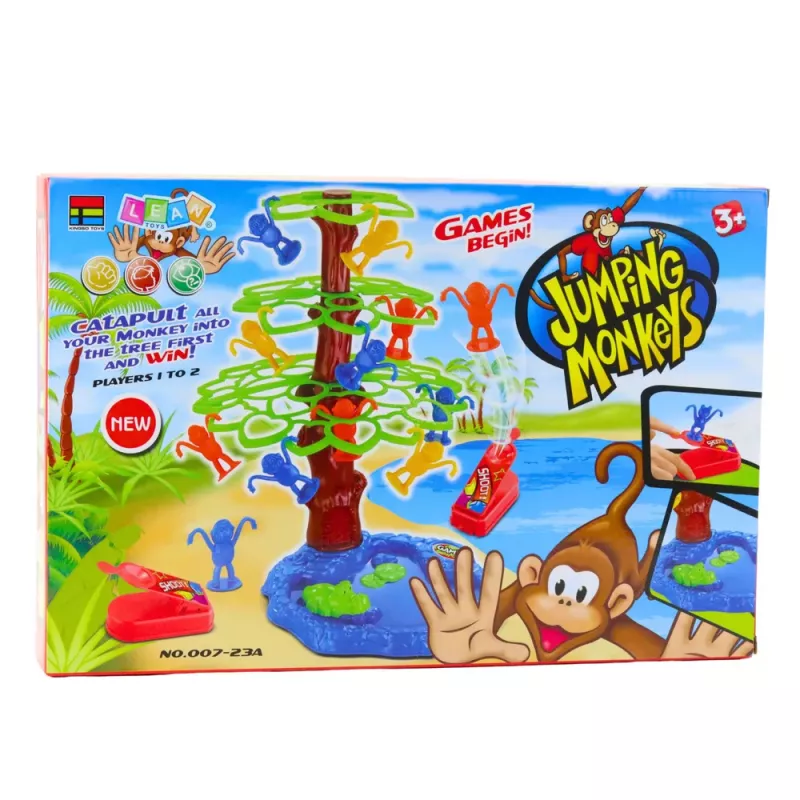 LEAN TOYS Scimmie Saltellanti Albero Lago Famiglia Gioco Arcade