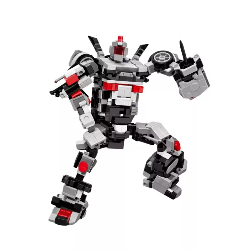 LEAN TOYS Blocchi da Costruzione Auto da Corsa Robot 2in1 Bianco 320 Pezzi