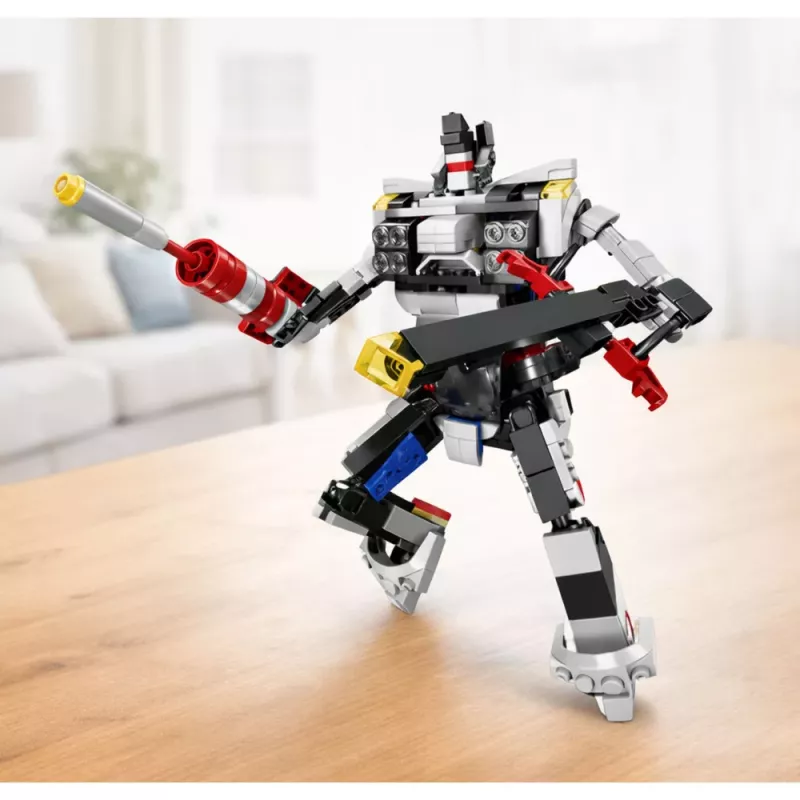 LEAN TOYS Blocchi da Costruzione Auto Sportiva Robot 2in1 Bianco 320 pz