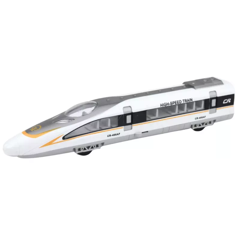 LEAN TOYS Treno Espresso Alta Velocità con Porte Apribili, Motorizzato, Luci e Suoni