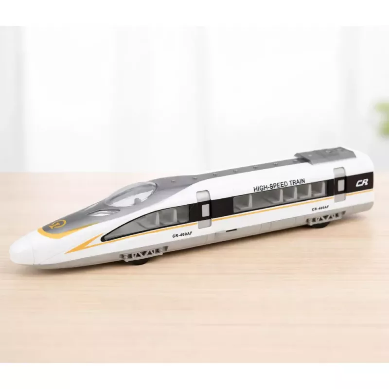 LEAN TOYS Treno Espresso Alta Velocità con Porte Apribili, Motorizzato, Luci e Suoni