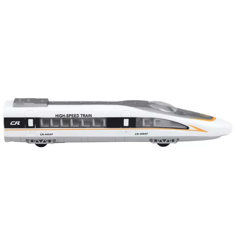 LEAN TOYS Treno Espresso Alta Velocità con Porte Apribili, Motorizzato, Luci e Suoni