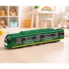 LEAN TOYS Treno Metro City Express con Porte Apribili, Luci e Suoni, Verde
