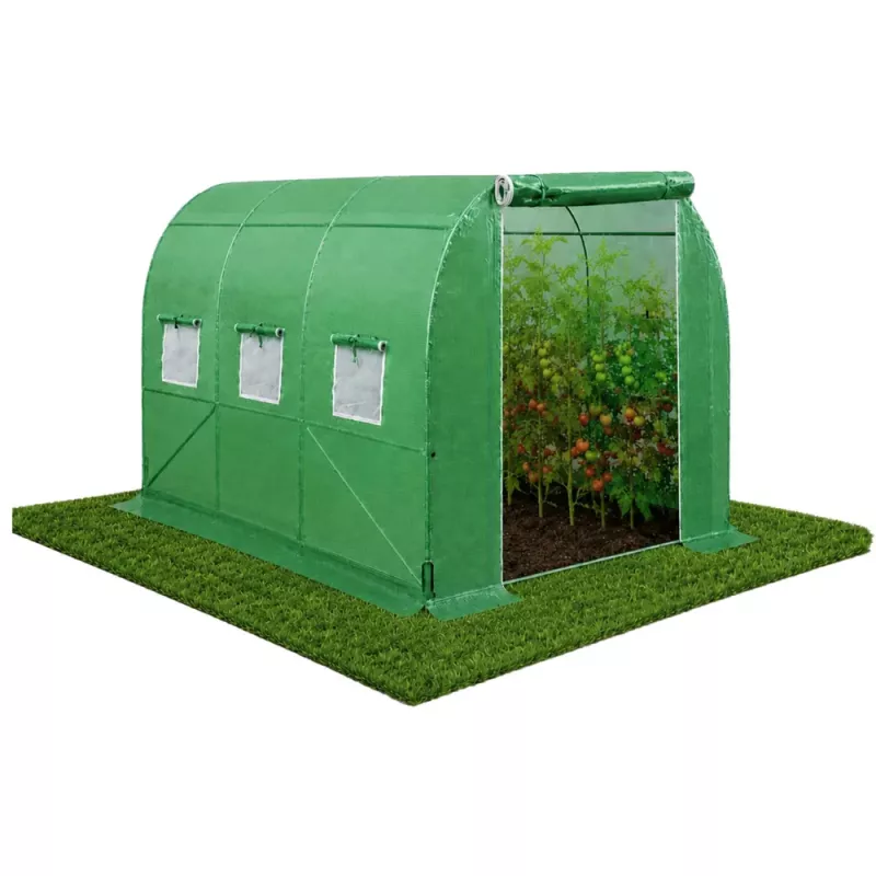 LEAN Serra per ortaggi, finestre verdi UV, 3,5x2x2 m, 7 m²