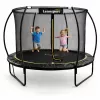 LEAN SPORT LEAN Trampolino da giardino con rete interna nero e verde 183CM 6FT