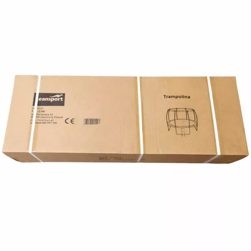 LEAN SPORT LEAN Trampolino da giardino con rete interna nero e verde 252CM 8FT