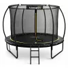 LEAN Sport Trampolino da giardino con rete interna nero e verde 305CM 10FT