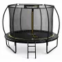 LEAN Sport Trampolino da giardino con rete interna nero e verde 305CM 10FT